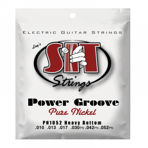 Струны для электрогитары SIT PN1052, Power Groove Pure Nickel Heavy Bottom, 10-52 Струны для электрогитары SIT PN1052, Power Groove Pure Nickel Heavy Bottom, 10-52