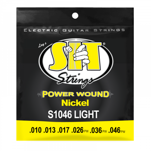 Струны для электрогитары SIT S1046, Powerwound Nickel Light, 10-46 Струны для электрогитары SIT S1046, Powerwound Nickel Light, 10-46