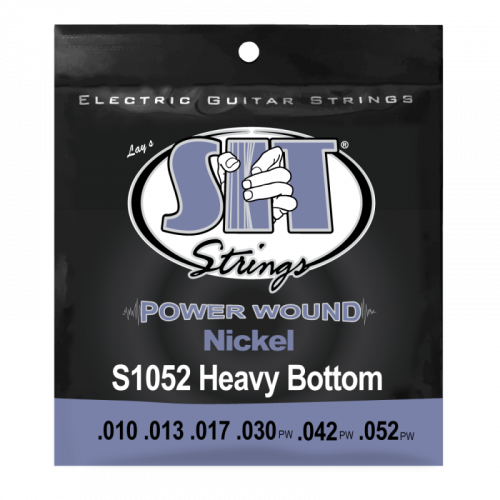 Струны для электрогитары SIT S1052, Powerwound Nickel Heavy Bottom, 10-52 Струны для электрогитары SIT S1052, Powerwound Nickel Heavy Bottom, 10-52