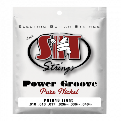 Струны для электрогитары SIT PN1046, Power Groove Pure Nickel Light, 10-46 Струны для электрогитары SIT PN1046, Power Groove Pure Nickel Light, 10-46