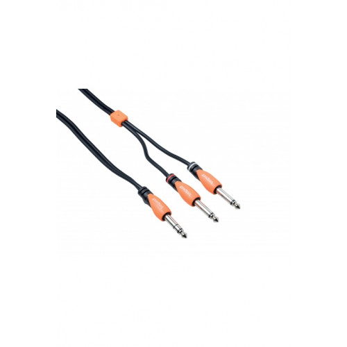 BESPECO SLYS2J300 Кабель готовый серии "SILOS", JACK stereo 6,3mm - 2 x JACK mono 6,3mm, длина 3м BESPECO SLYS2J300 Кабель готовый серии "SILOS", JACK stereo 6,3mm - 2 x JACK mono 6,3mm, длина 3м