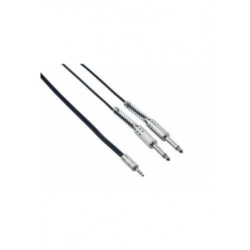 BESPECO BT550M Кабель готовый, JACK stereo 3.5мм (SS40M)- 2 x JACK mono 6.3мм (S10), длина: 1.5м BESPECO BT550M Кабель готовый, JACK stereo 3.5мм (SS40M)- 2 x JACK mono 6.3мм (S10), длина: 1.5м