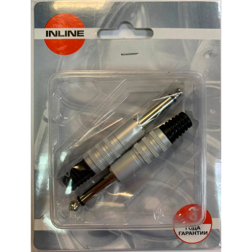 INLINE JACKM x2b Разъем джек моно, 6.3 мм, алюминий, для кабеля D4-6 мм, розничная упаковка блистер INLINE JACKM x2b Разъем джек моно, 6.3 мм, алюминий, для кабеля D4-6 мм, розничная упаковка блистер