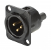 INLINE PA1060 Разъём XLR-M 3х контактный металл. черный (панельный)