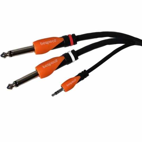 BESPECO SLYMSJ300 Кабель готовый серии "SILOS", JACK stereo 3.5mm - 2 x JACK mono 6.3mm, длина 3м BESPECO SLYMSJ300 Кабель готовый серии "SILOS", JACK stereo 3.5mm - 2 x JACK mono 6.3mm, длина 3м
