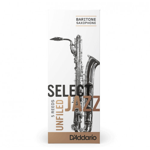 RRS05BSX2S Select Jazz Unfiled Трости для саксофона баритон, размер 2, мягкие (Soft), 5шт, Rico RRS05BSX2S Select Jazz Unfiled Трости для саксофона баритон, размер 2, мягкие (Soft), 5шт, Rico