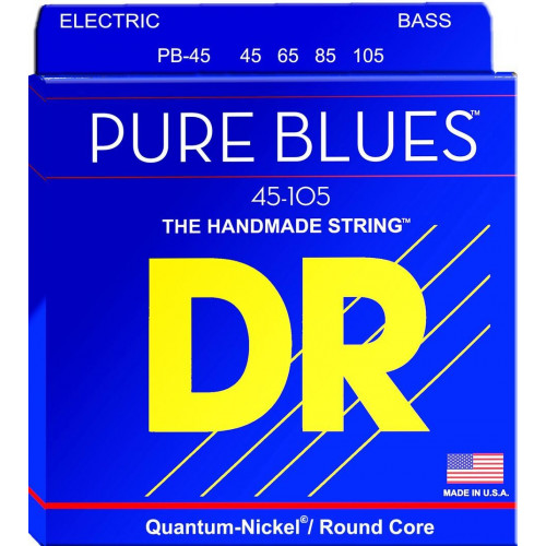 PB-45 Pure Blues Комплект струн для бас-гитары, никель, Medium, 45-105, DR