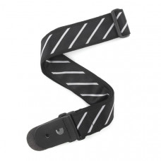 T20W1409 Тканный ремень для гитары, рисунок «Tie Stripes», черный/серый, Planet Waves T20W1409 Тканный ремень для гитары, рисунок «Tie Stripes», черный/серый, Planet Waves
