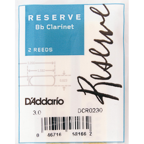 DCR0230 Reserve Трости для кларнета Bb, размер 3.0, 2шт., Rico