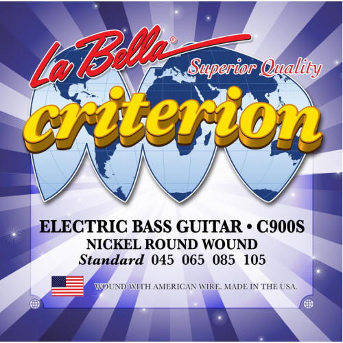C900S Criterion Комплект струн для 4-струнной бас-гитары 45-105 La Bella C900S Criterion Комплект струн для 4-струнной бас-гитары 45-105 La Bella