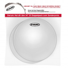 ESP-B14G1X2 G1 Coated Пластик для малого, том и тимбалес барабана 14", 2шт, Evans ESP-B14G1X2 G1 Coated Пластик для малого, том и тимбалес барабана 14", 2шт, Evans