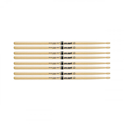 PP-PW5BW-4 Shira Kashi Барабанные палочки, 4 пары, дуб, деревянный наконечник, 5B, ProMark