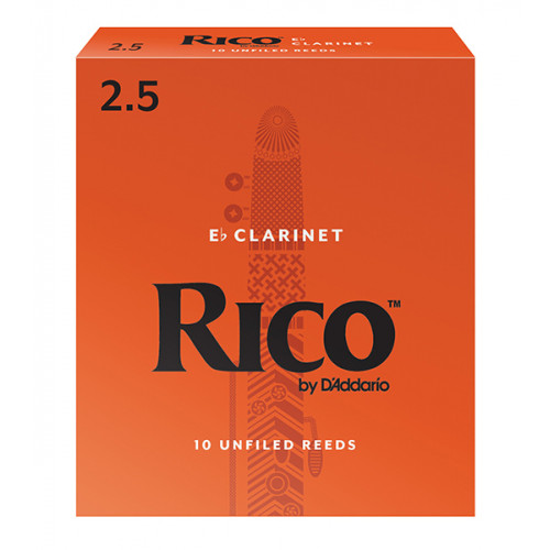 RBA1025 Rico Трости для кларнета Eb, размер 2.5, 10шт, Rico