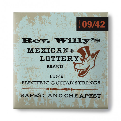 RWN0942 Rev. Willy's Lottery Комплект струн для электрогитары, никелированные, Light, 9-42, Dunlop