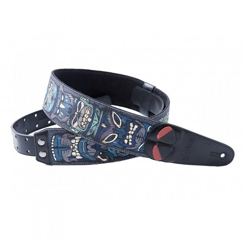 8401070280149 Steady Mojo Tiki Blue Ремень для гитары, RightOn Straps