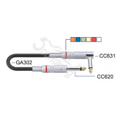 BC804-5M Кабель инструментальный, прямой и угловой коннектор, 5м, Soundking