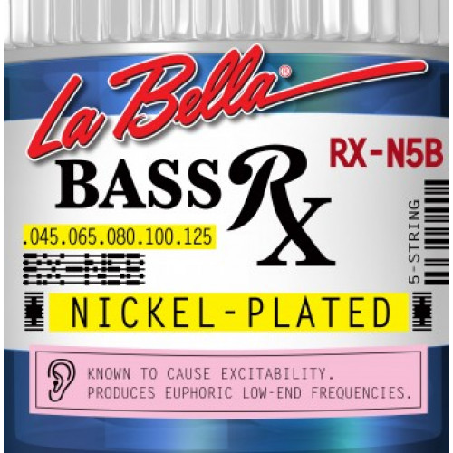 RX-N5B RX – Nickel Комплект струн для 5-струнной бас-гитары, никелированные, 45-125, La Bella RX-N5B RX – Nickel Комплект струн для 5-струнной бас-гитары, никелированные, 45-125, La Bella