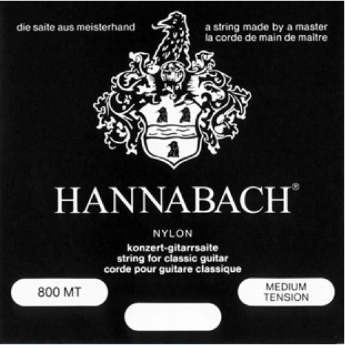 800MT Black SILVER PLATED Комплект струн для классической гитары, нейлон/посеребренные Hannabach 800MT Black SILVER PLATED Комплект струн для классической гитары, нейлон/посеребренные Hannabach