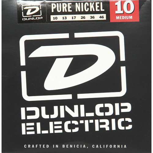DEK1046 Pure Nickel Комплект струн для электрогитары, никель, Medium, 10-46, Dunlop