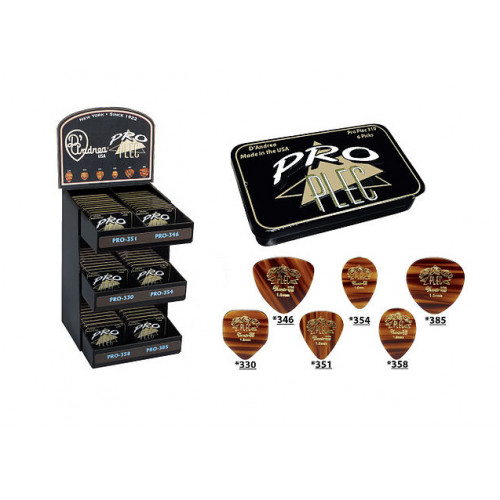 PRO6TD Pro Plec Дисплей медиаторов, 6 форм, 60 упаковок, 360шт, термопласт, D'Andrea