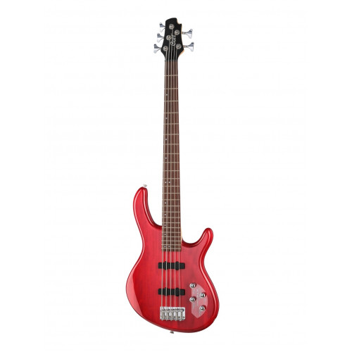 Action-Bass-V-Plus-WBAG-TR Action Series Бас-гитара 5-струнная, красная, с чехлом, Cort