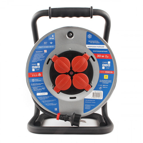 PC44801 PowerCube Удлинитель на катушке 16А/3.5кВт, 4 роз., 30м 3х2,50мм2, Электрическая мануфактура PC44801 PowerCube Удлинитель на катушке 16А/3.5кВт, 4 роз., 30м 3х2,50мм2, Электрическая мануфактура