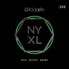 NYNW068 NYXL Отдельная струна для электрогитары, никелированная, 068, D'Addario NYNW068 NYXL Отдельная струна для электрогитары, никелированная, 068, D'Addario