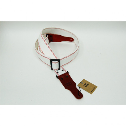 FL10013CD CottonDrive Ремень для гитары, белый, Fidel