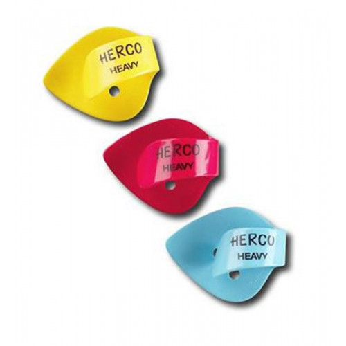 HE113P Herco Медиаторы на палец/плоские 3шт, толстые, Dunlop