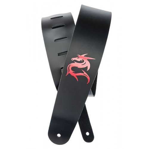25L-DRG Icon Collection Ремень для гитары, кожаный, рисунок «Dragon», Planet Waves