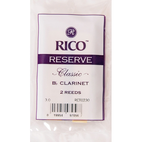 RCT0230 Reserve Classic Трости для кларнета Bb, размер 3.0, 2шт., Rico