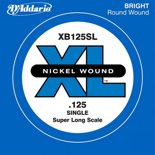 XB125SL Nickel Wound Отдельная струна для бас-гитары, никелированная, .125, Super Long, D'Addario XB125SL Nickel Wound Отдельная струна для бас-гитары, никелированная, .125, Super Long, D'Addario