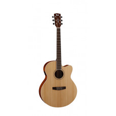 CJ1F-NS CJ Series Электро-акустическая гитара, с вырезом, цвет натуральный, Cort CJ1F-NS CJ Series Электро-акустическая гитара, с вырезом, цвет натуральный, Cort