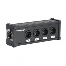 CXA029 DMX КОММУТАЦИОННАЯ КОРОБКА/РАСШИРИТЕЛЬ СИГНАЛОВ DMX 4хXLR(5p)male - RJ-45, Soundking