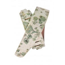 25DFL-01 Distressed Кожаный ремень для гитары, рисунок «White Flowers», Planet Waves