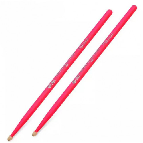 10101003002 Fluorescent Series 5A Барабанные палочки, розовые, орех гикори, HUN