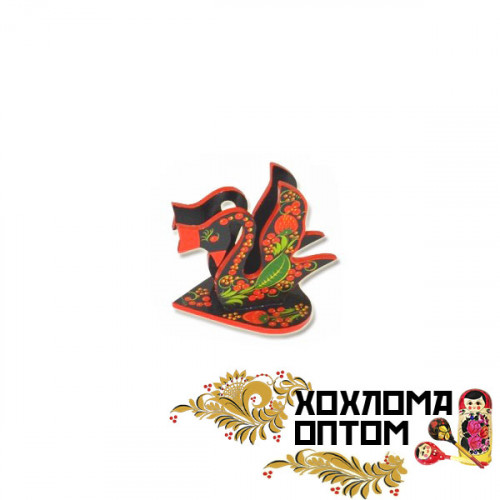 LHP1030 Салфетница лебедь "Хохлома", Хохлома