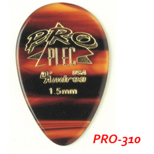 PRO310 PRO-PLEC Медиаторы 12шт, 1,5мм, жесткие, очень большая капля D`Andrea