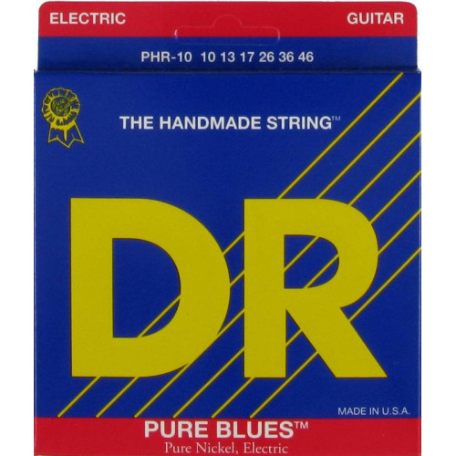 PHR-10 Pure Blues Комплект струн для электрогитары, никель, Medium, 10-46, DR PHR-10 Pure Blues Комплект струн для электрогитары, никель, Medium, 10-46, DR