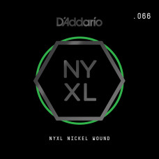 NYNW066 NYXL Отдельная струна для электрогитары, никелированная, 066, D'Addario NYNW066 NYXL Отдельная струна для электрогитары, никелированная, 066, D'Addario