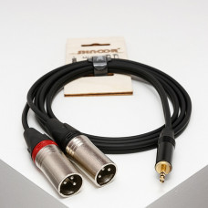 MJ2XM-1m Y-кабель 3,5мм миниджек - 2 XLRm, 1м, SHNOOR MJ2XM-1m Y-кабель 3,5мм миниджек - 2 XLRm, 1м, SHNOOR