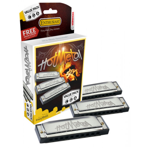 M572XP Hot Metal Набор губных гармошек C-G-A-major, Hohner