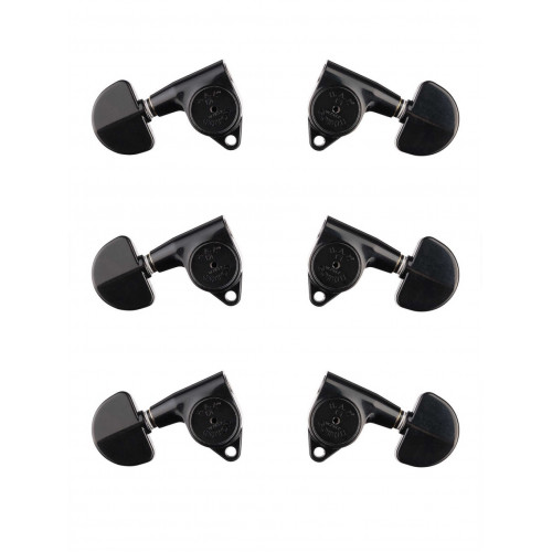 SG301-HAPM-20-B-L3+R3 Колки для гитары 3+3, локовые, черные, Gotoh