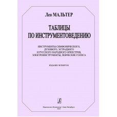 Мальтер Л. Таблицы по инструментоведению, издательство "Композитор"