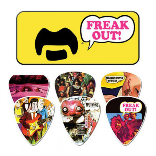 ZAPPT01M Frank Zappa Медиаторы 6шт, средние, в желтой коробочке, Dunlop