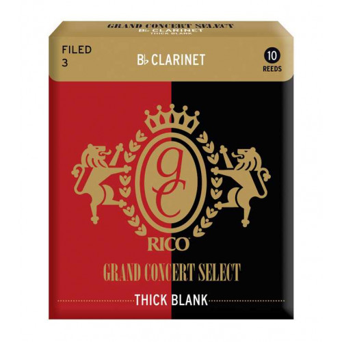 RGT10BCL300 Grand Concert Select Thick Blank Трости для кларнета Bb, размер 3.0, 10шт, Rico