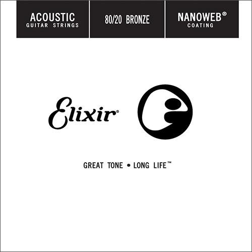 15132 Nanoweb Отдельная струна для акустической гитары, бронза 80/20, .032, Elixir