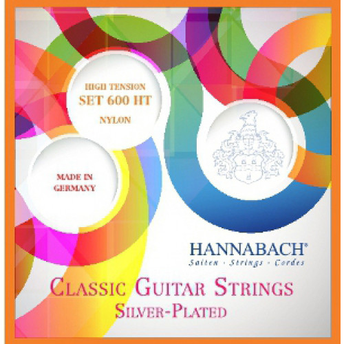 600HT Silver-Plated Orange Комплект струн для классической гитары, сильное натяжение, Hannabach 600HT Silver-Plated Orange Комплект струн для классической гитары, сильное натяжение, Hannabach