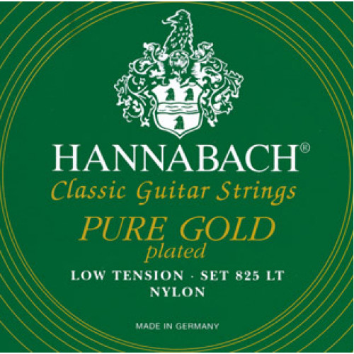 825LT Green PURE GOLD Комплект струн для классической гитары нейлон/позолоченные Hannabach