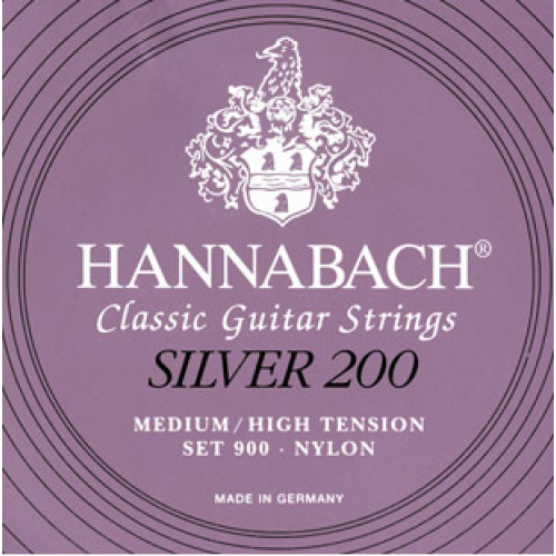 900MHT SILVER 200 Комплект струн для классической гитары нейлон/посеребренные Hannabach 900MHT SILVER 200 Комплект струн для классической гитары нейлон/посеребренные Hannabach